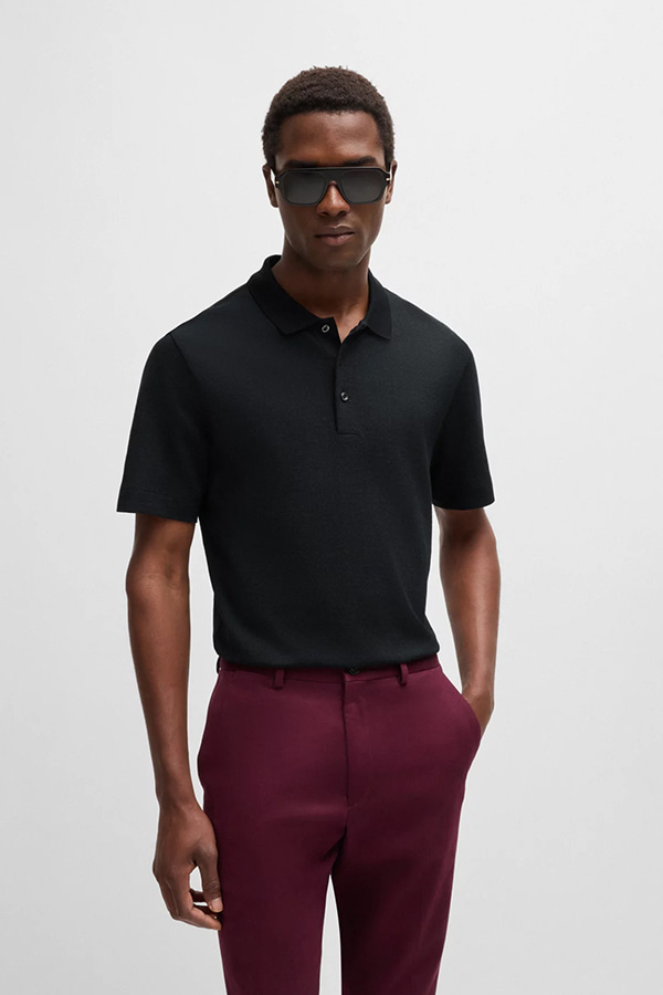 ΜΠΛΟΥΖΑ POLO BOSS CAMEL - 001 ΜΑΥΡΟ